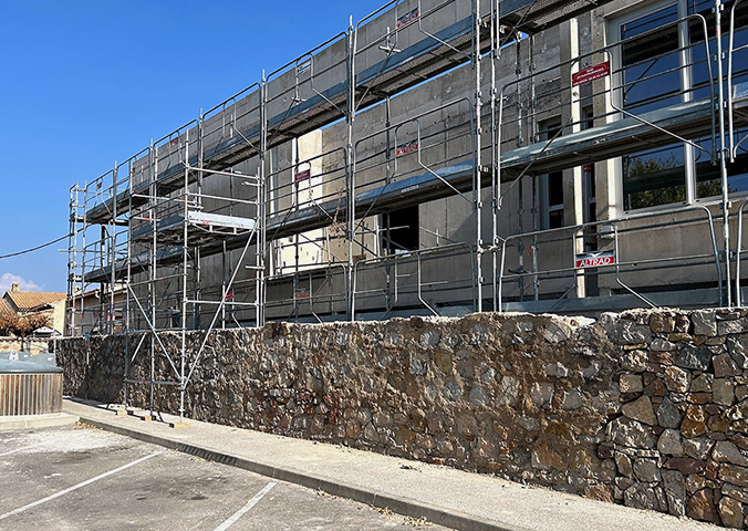 Chantier de construction de la Villa Les Tilleuls à La Crau dans le Var